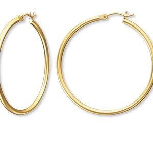 18k gold filled stainless steel non tarnish 55mm hoops
